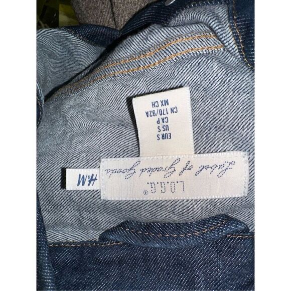 LOGG LABEL OF GRADED GOODS BLUE DENIM JEAN JACKET COAT BUTTON UP SIZE S H&M - Picture 4 of 4